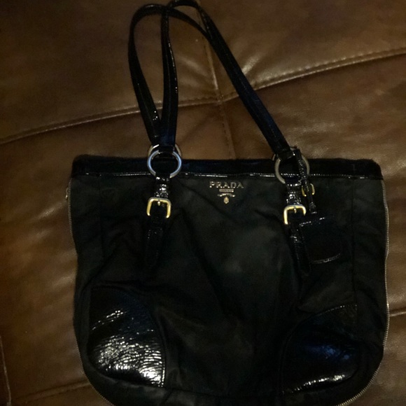Authentic Prada Nylon & Patent leather tote - Picture 2 of 8